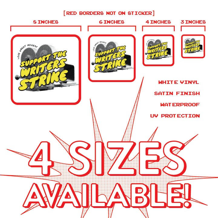 Writer's Strike Sticker for Writers Strike Peak TV Sticker for writer's guild of america Sticker WGA Strike Sticker for screenwriters union