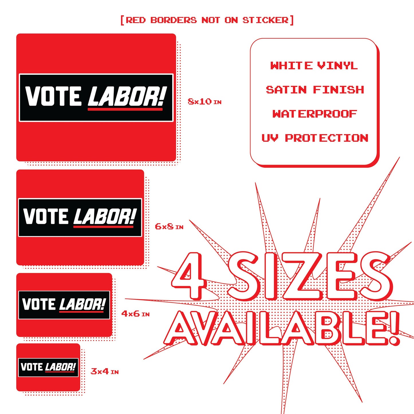 Union Sticker Vote Union Sticker for Union Labor Movement Solidarity Sticker for Working Class Leftist Socialist Eat the Rich Union Strong