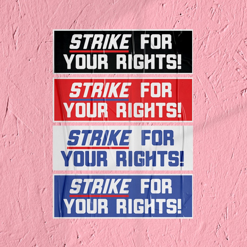 Union Sticker Workers Rights Strike Sticker Union Labor Movement Solidarity Sticker for Working Class Leftist Eat the Rich Solidarity Decal