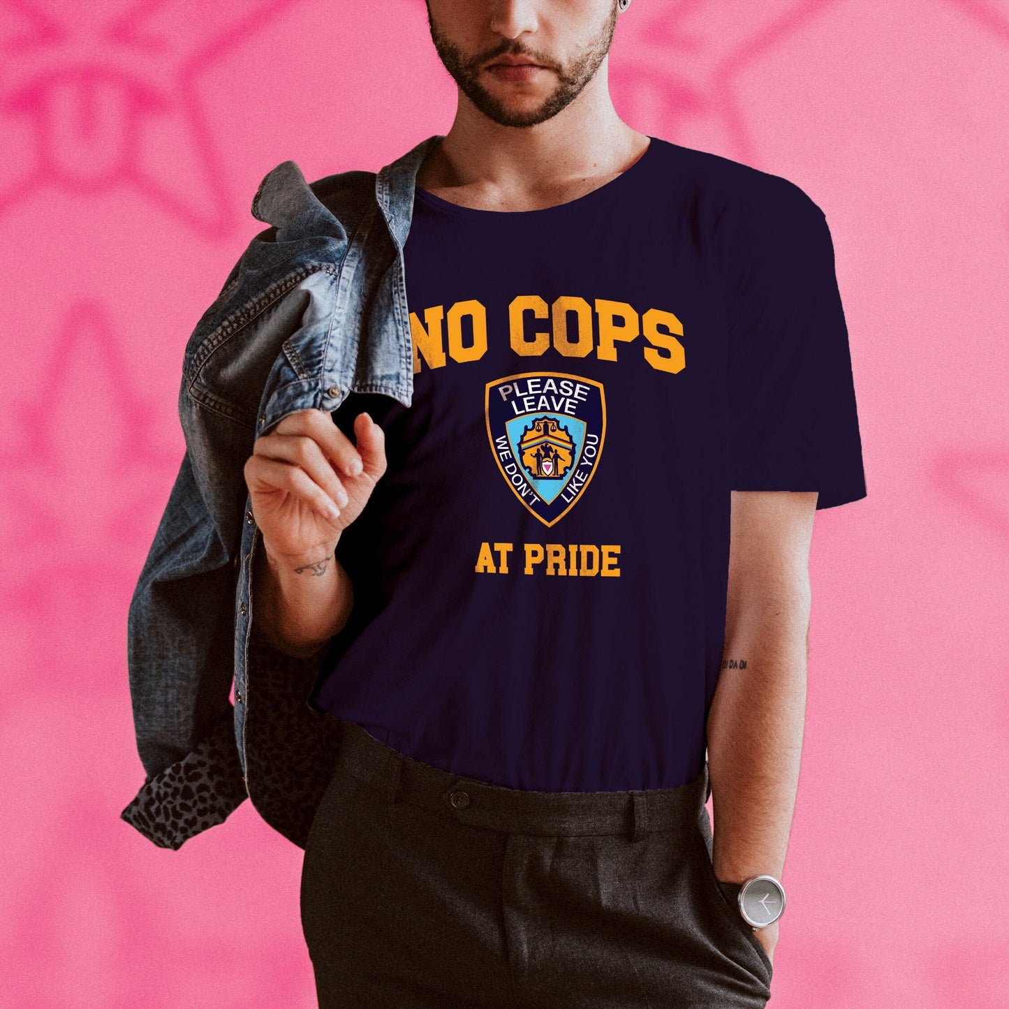 No Cops At Pride Gay Pride Shirt for LGBTQ Pride Shirt for Queer Pride Gay Pride Lesbian Shirt LGBT Say Gay Bill Shirt Love is Love Rainbow