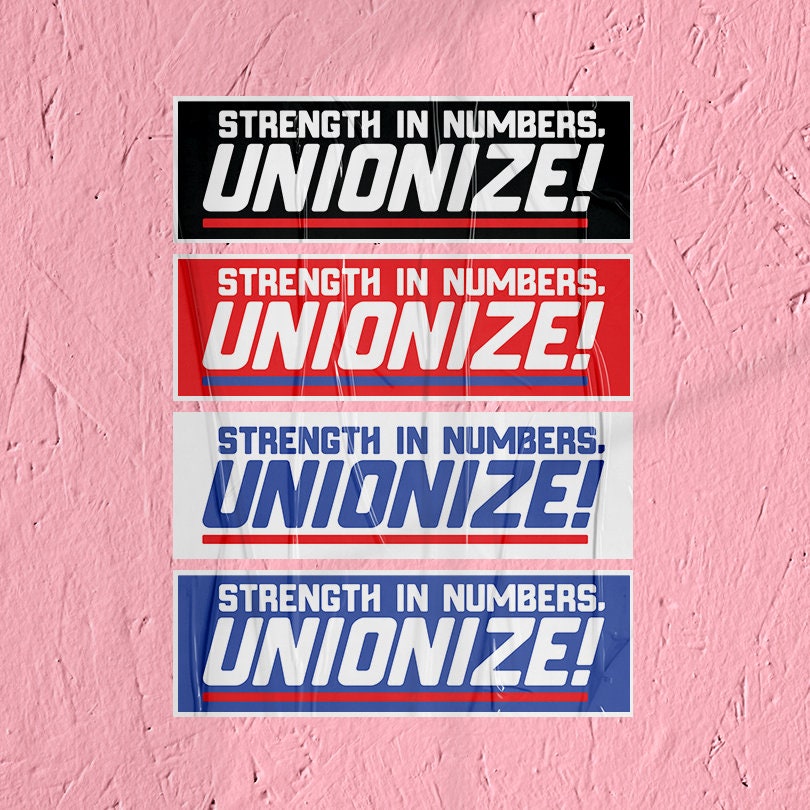 Union Sticker Strength in Numbers Unionize Sticker Union Labor Movement Solidarity Sticker for Working Class Leftist Eat the Rich Sticker