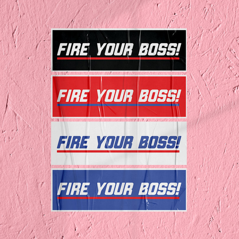 Union Sticker Fire Your Boss Sticker Union Labor Movement Solidarity Sticker for Working Class Leftist Eat the Rich Sticker Anti-Capitalist