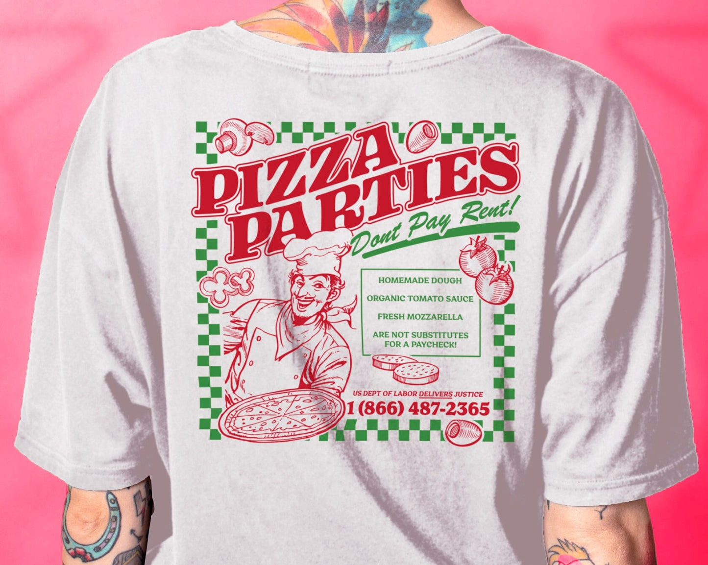 Fair Wages Shirt Pizza Party Eat the Rich Shirt for Leftist Socialism and Union Strong Labor Shirt for Pizza Lover and Class War Solidarity