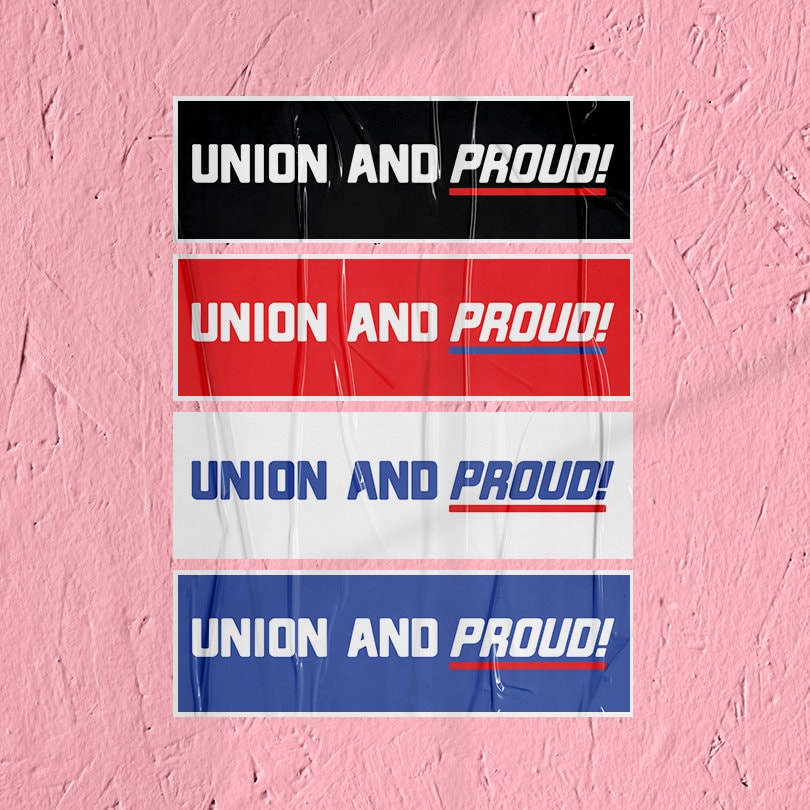 Union Sticker Union and Proud Sticker Union Labor Movement Solidarity Sticker for Working Class Leftist Sticker Socialist Eat the Rich