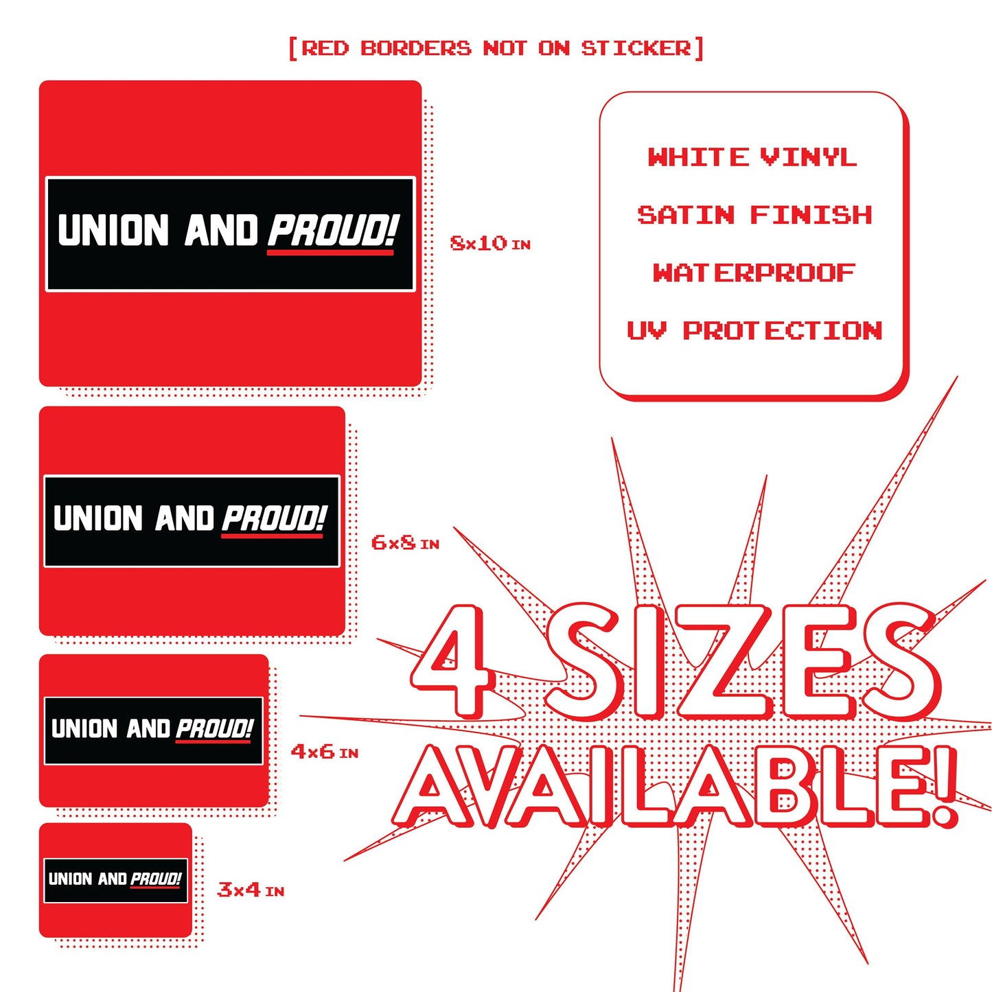 Union Sticker Union and Proud Sticker Union Labor Movement Solidarity Sticker for Working Class Leftist Sticker Socialist Eat the Rich