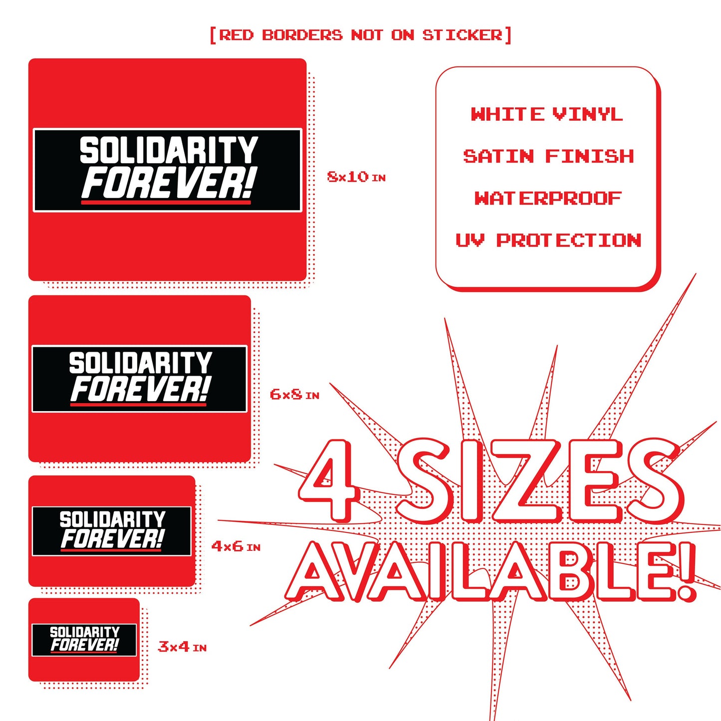 Union Sticker Solidarity Forever Sticker Union Labor Movement Solidarity Sticker for Working Class Leftist Eat the Rich Sticker class war