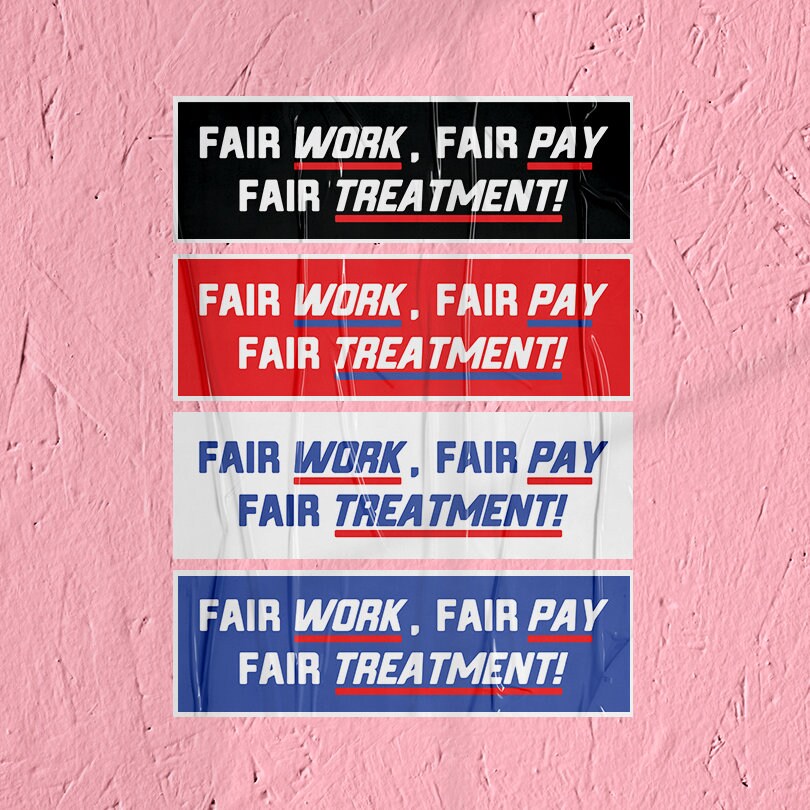 Union Sticker Fair Wage Sticker Union Labor Movement Solidarity Sticker for Working Class Leftist Eat the Rich Sticker Anti-Capitalist decal