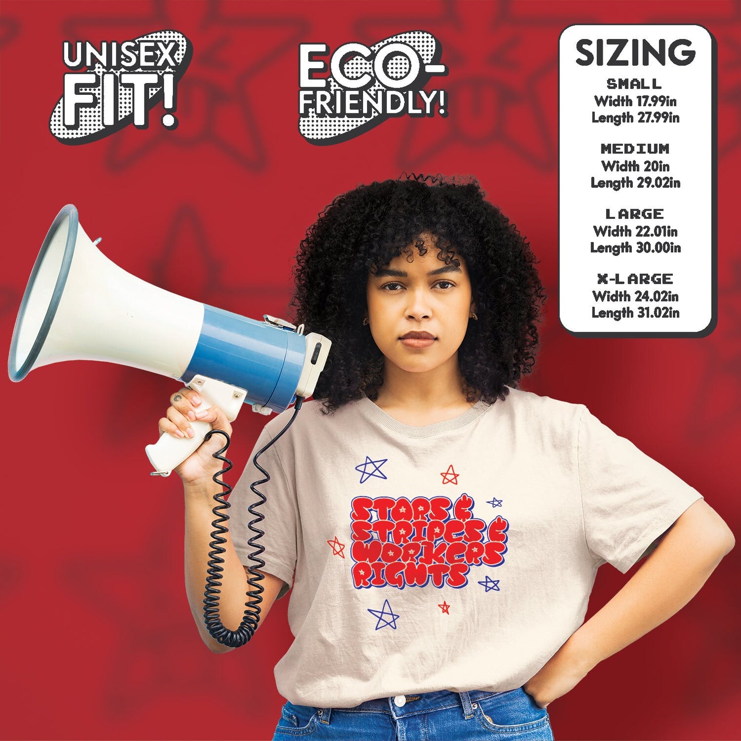 Workers Rights Shirt Labor Union Solidarity shirt Workers Revolution Shirt Gift for Socialist Shirt Stars and Stripes American Patriot USA