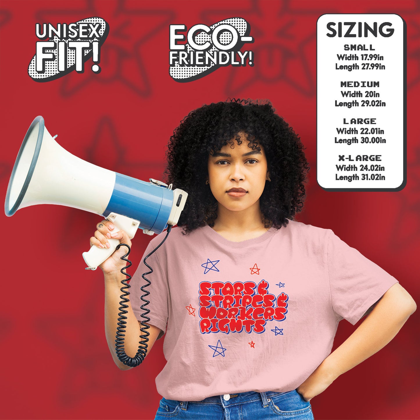 Workers Rights Shirt Labor Union Solidarity shirt Workers Revolution Shirt Gift for Socialist Shirt Stars and Stripes American Patriot USA