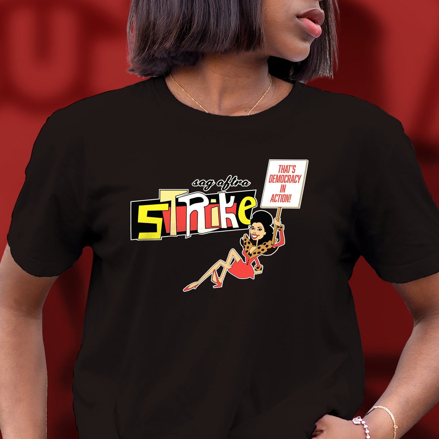SAG AFTRA Strike Shirt Actor Nanny Fran Drescher Strike t-shirt striking screen actors guild t shirt WGA Solidarity Hollywood labor Union