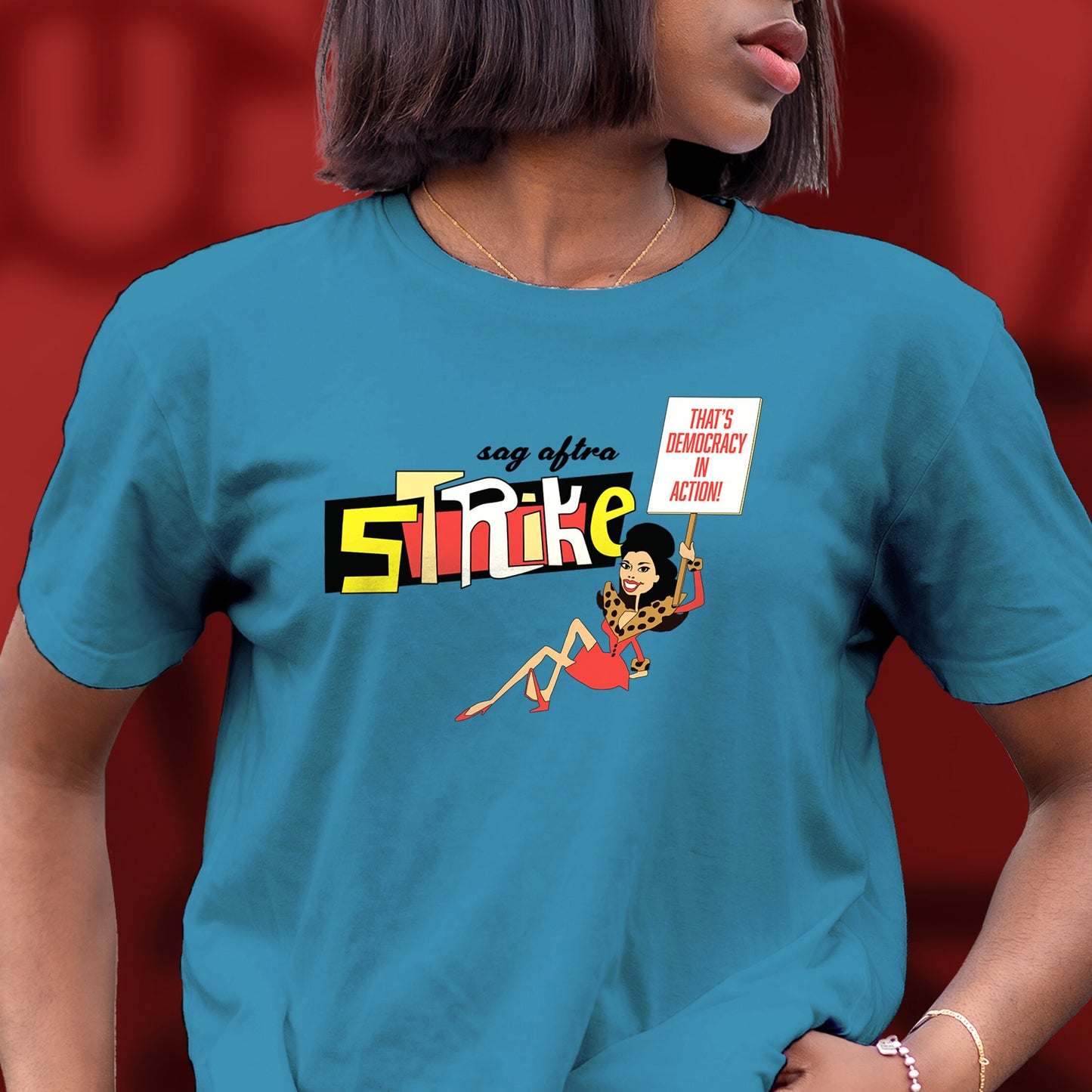 SAG AFTRA Strike Shirt Actor Nanny Fran Drescher Strike t-shirt striking screen actors guild t shirt WGA Solidarity Hollywood labor Union