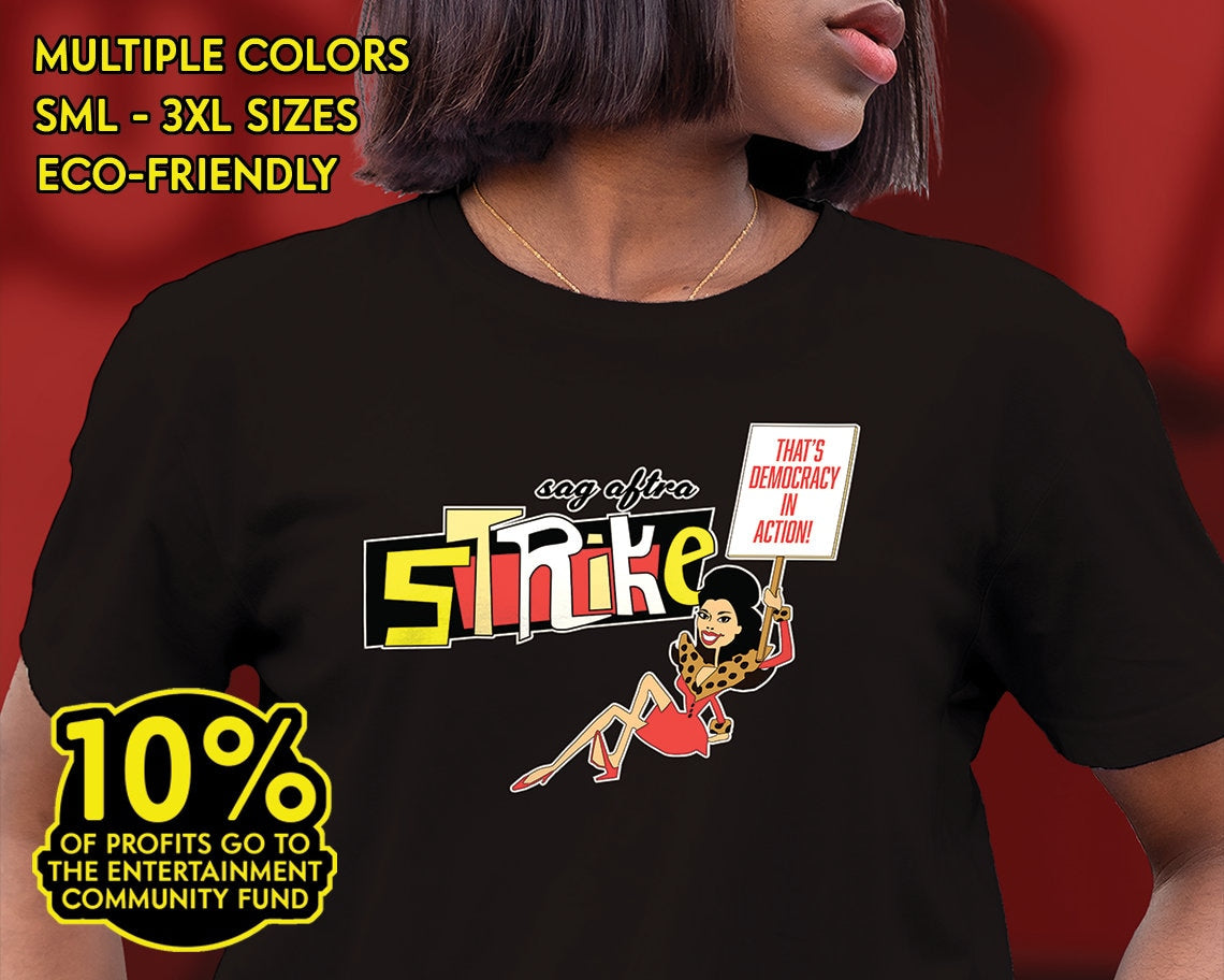 SAG AFTRA Strike Shirt Actor Nanny Fran Drescher Strike t-shirt striking screen actors guild t shirt WGA Solidarity Hollywood labor Union