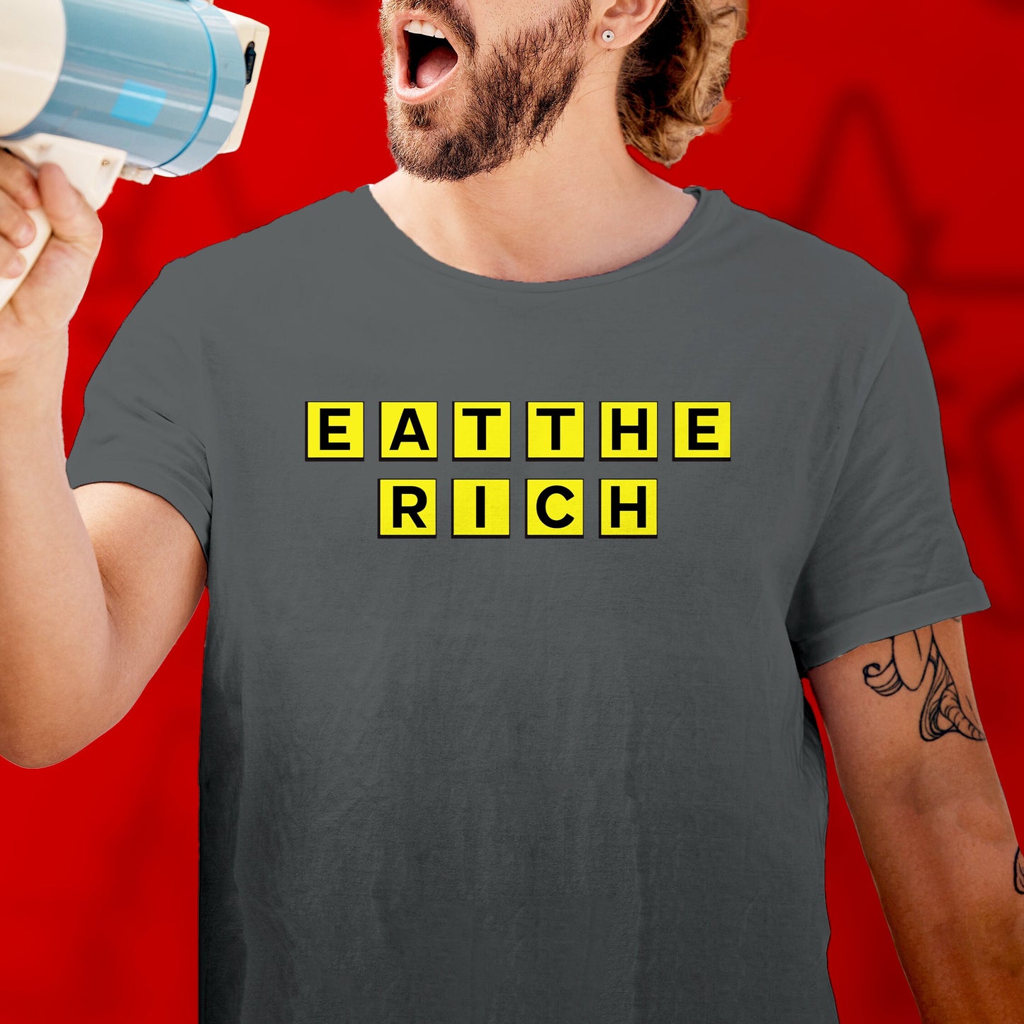 Eat the Rich Shirt Political Anti Capitalist tshirt Leftist Gift Socialist Communist tshirt Anarchist punk revolution Labor Union So