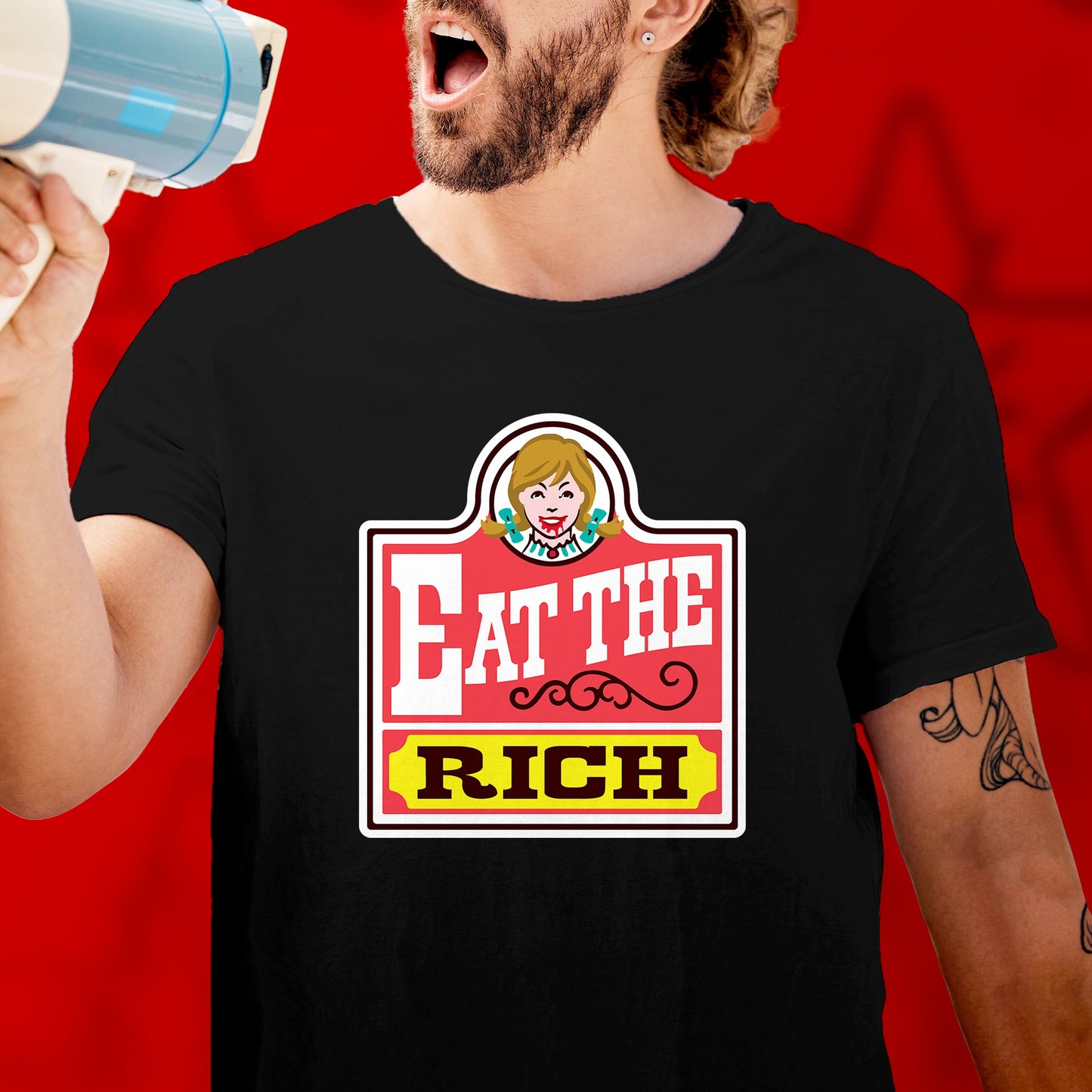 Eat the Rich Shirt Political Anti Capitalist tshirt Leftist Gift Socialist Communist tshirt Anarchist punk revolution Labor Union Solidarity