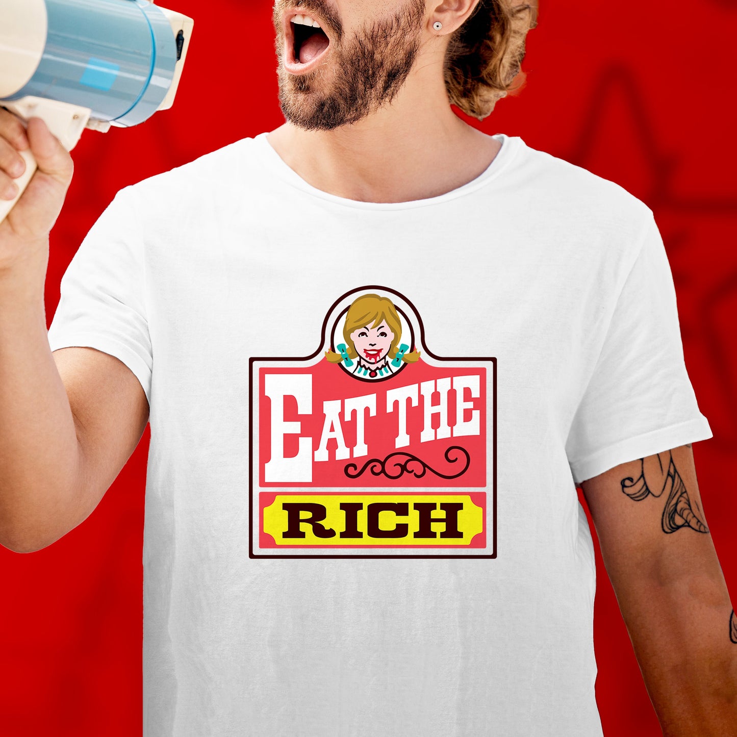 Eat the Rich Shirt Political Anti Capitalist tshirt Leftist Gift Socialist Communist tshirt Anarchist punk revolution Labor Union Solidarity