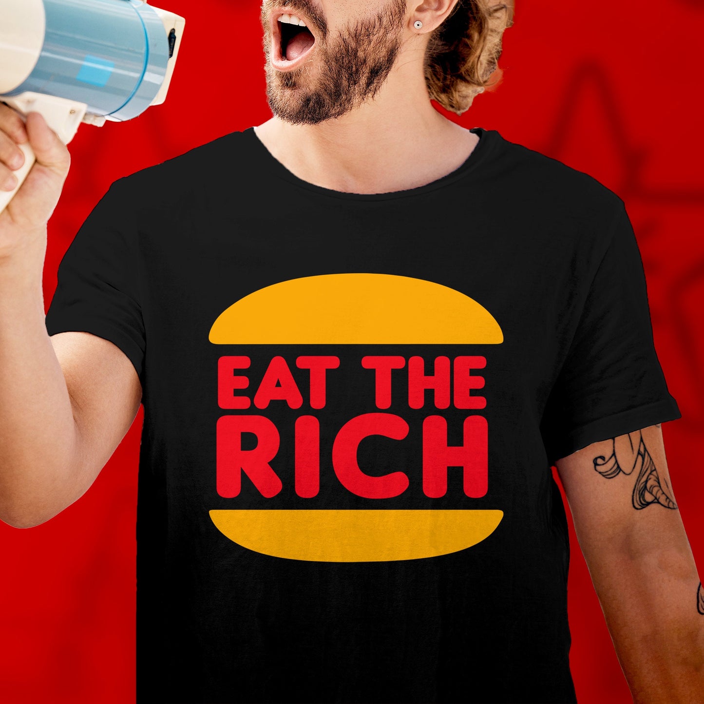 Eat the Rich Shirt Political Anti Capitalist tshirt Leftist Gift Socialist Communist tshirt Anarchist punk revolution Labor Union Solidarity