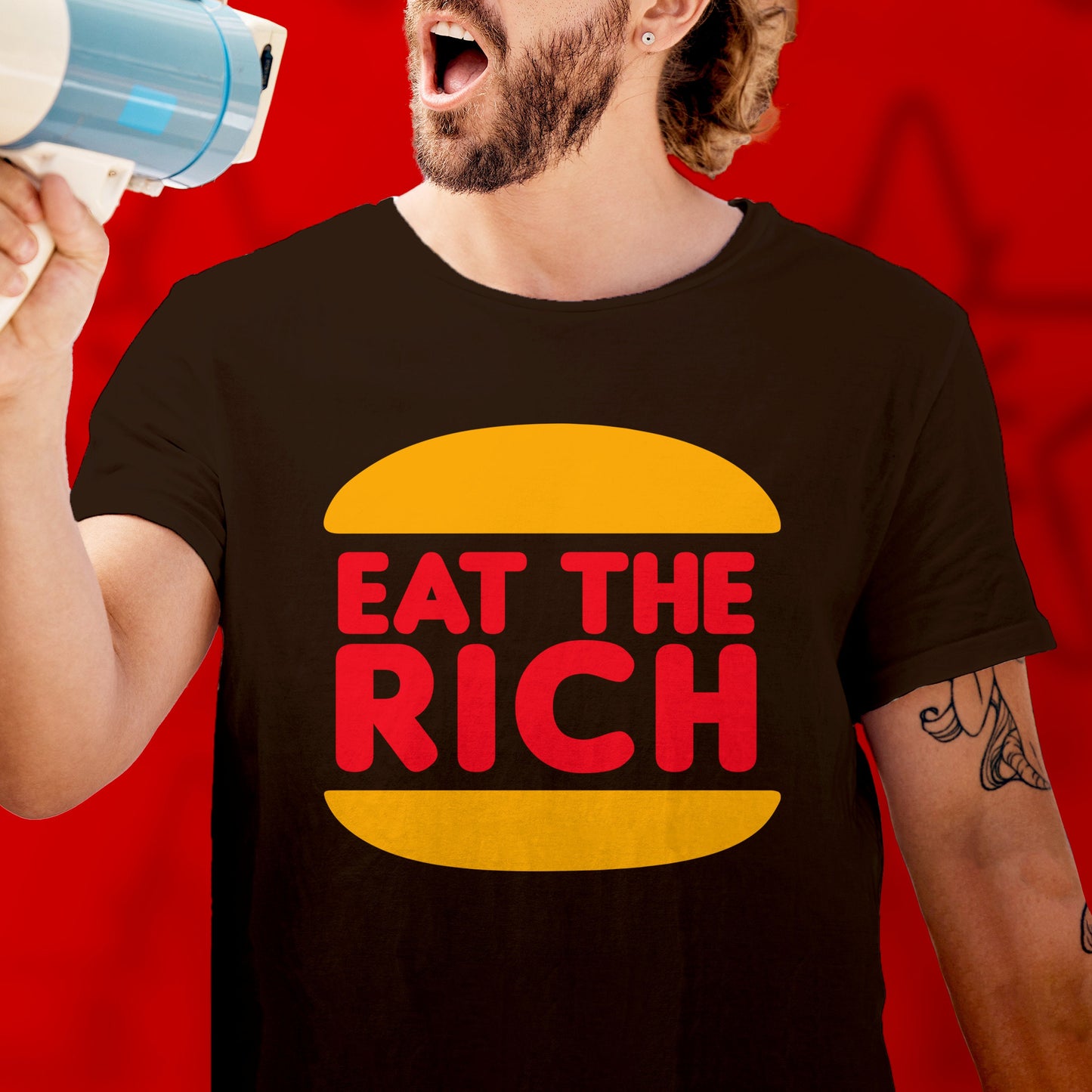 Eat the Rich Shirt Political Anti Capitalist tshirt Leftist Gift Socialist Communist tshirt Anarchist punk revolution Labor Union Solidarity
