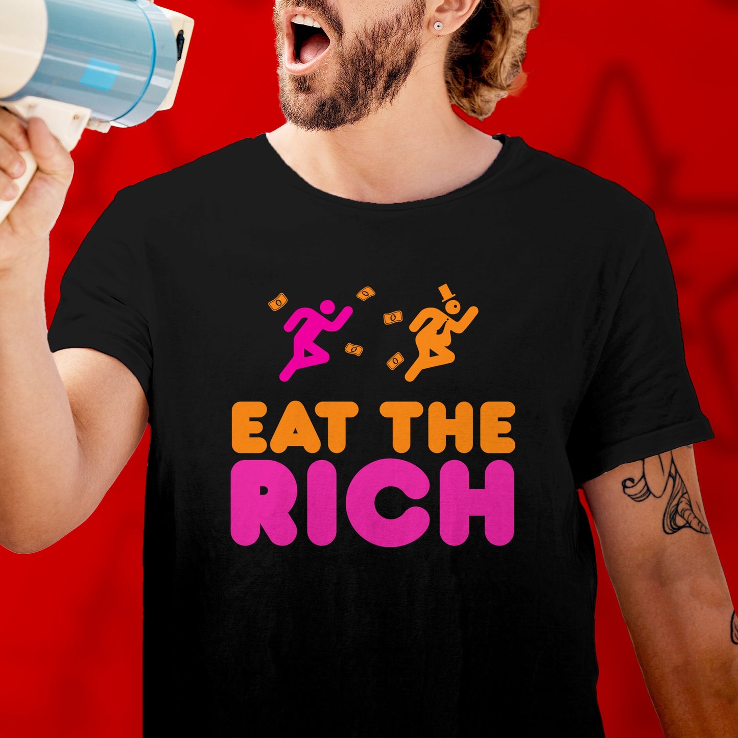Eat the Rich Shirt Political Anti Capitalist tshirt Leftist Gift Socialist Communist tshirt Anarchist punk revolution Labor Union Solidarity