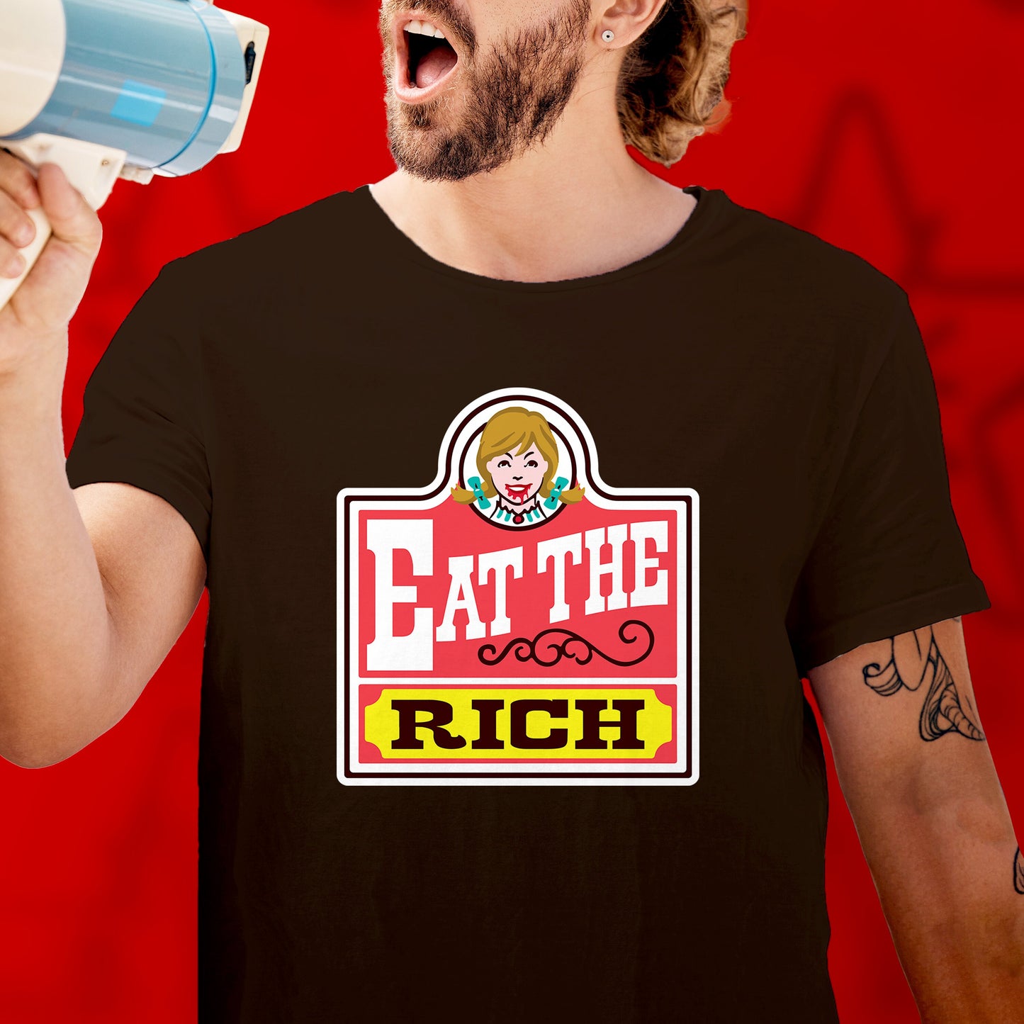 Eat the Rich Shirt Political Anti Capitalist tshirt Leftist Gift Socialist Communist tshirt Anarchist punk revolution Labor Union Solidarity
