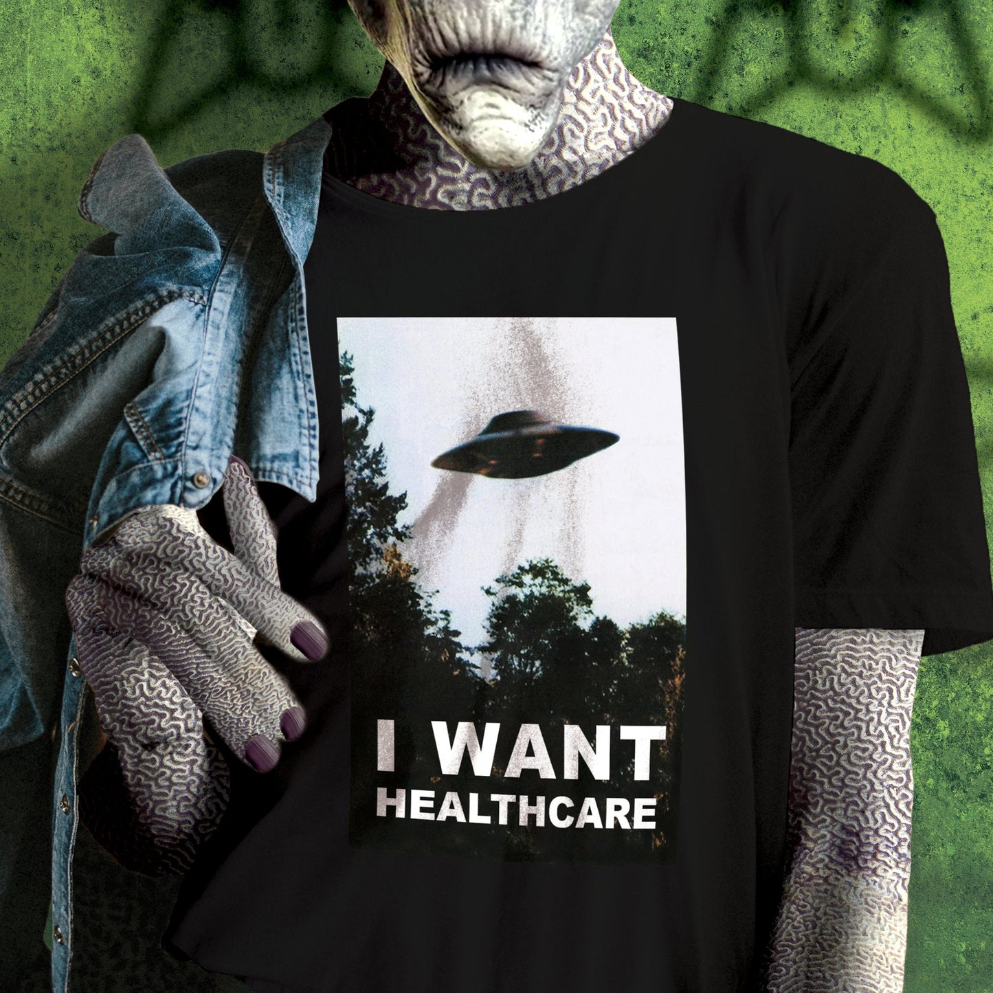 Alien Shirt X-Files Poster Believe Grusch Shirt Healthcare Universal Extraterrestrial Shirt UFO UAP Sighting Shirt Abduction NHI non human