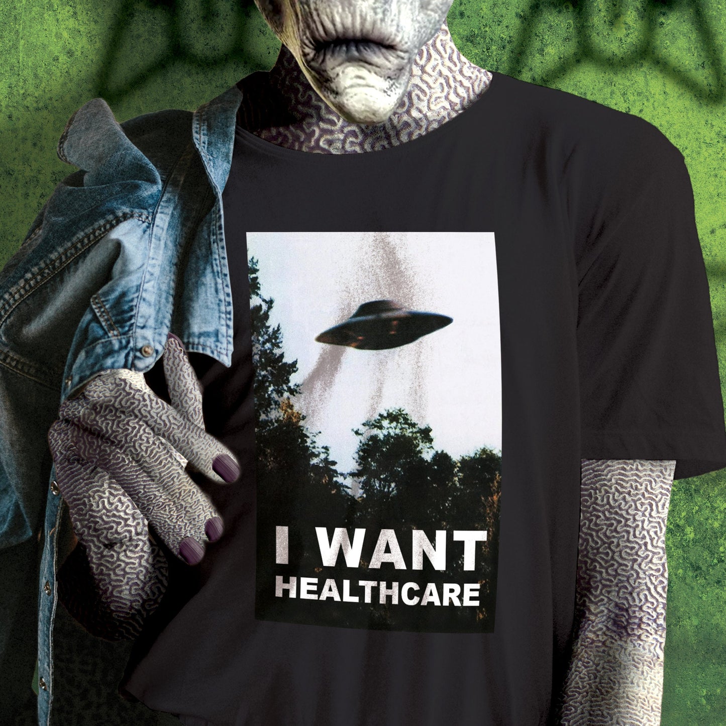 Alien Shirt X-Files Poster Believe Grusch Shirt Healthcare Universal Extraterrestrial Shirt UFO UAP Sighting Shirt Abduction NHI non human