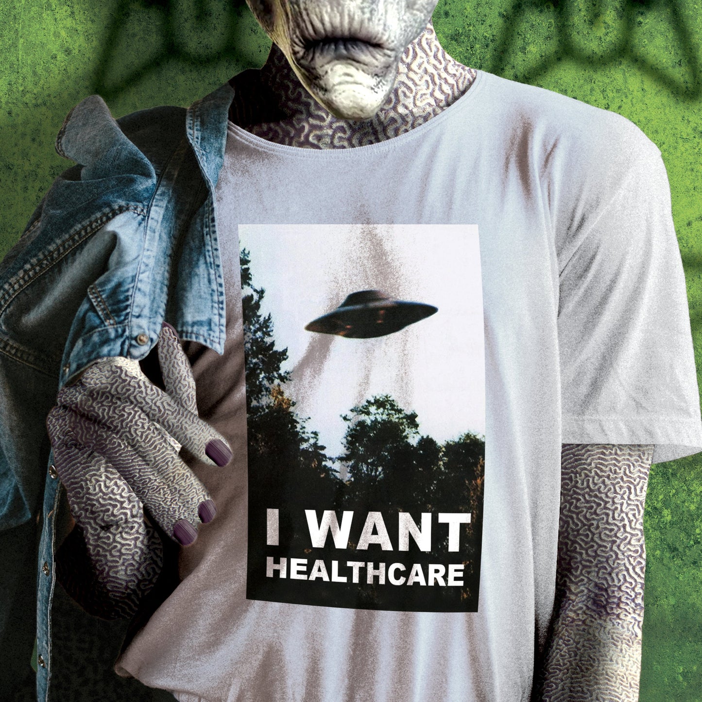 Alien Shirt X-Files Poster Believe Grusch Shirt Healthcare Universal Extraterrestrial Shirt UFO UAP Sighting Shirt Abduction NHI non human