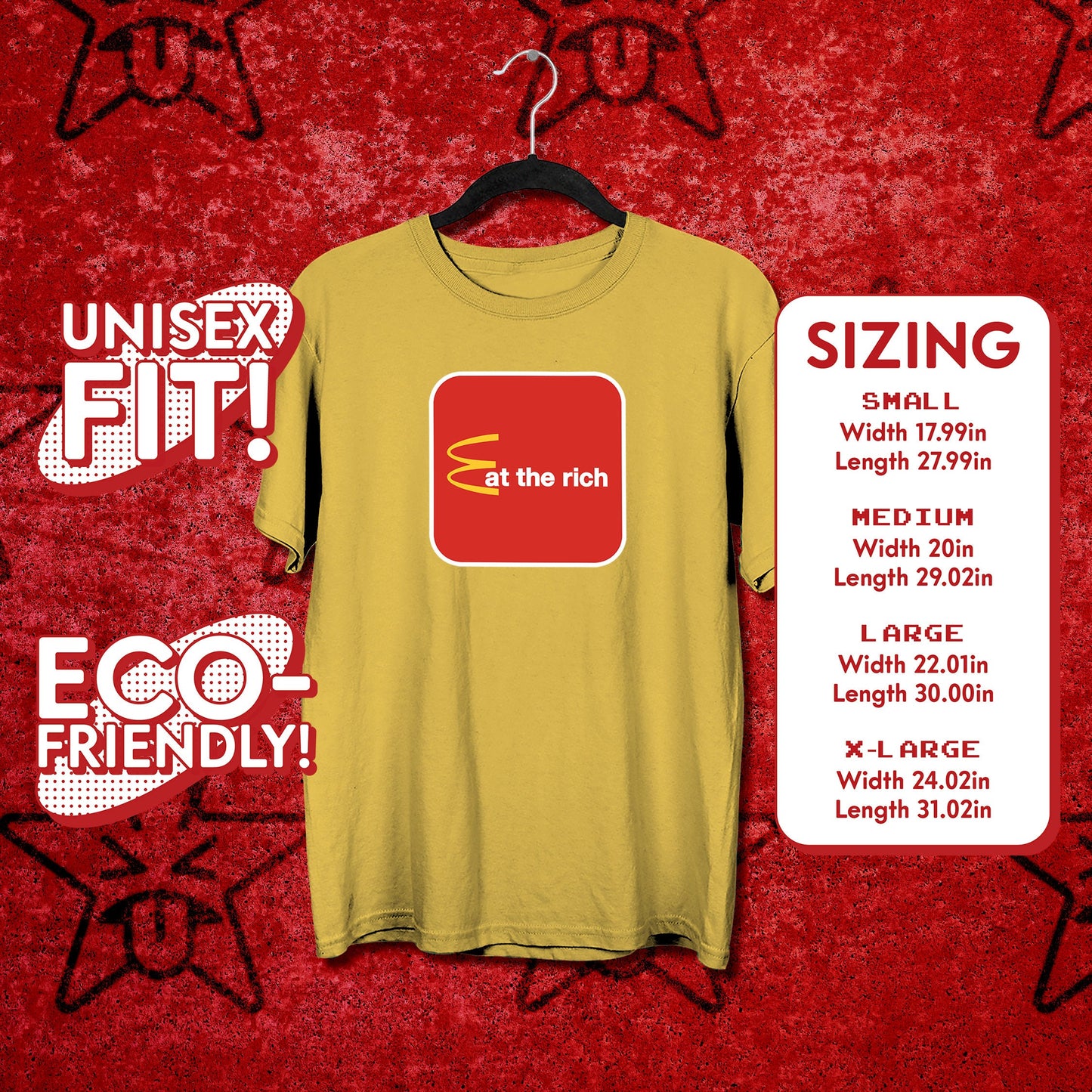 Eat the Rich Shirt McDonalds Political Anti Capitalist tshirt Leftist Gift Socialist Communist tshirt Hamburger lover Labor Union Solidarity
