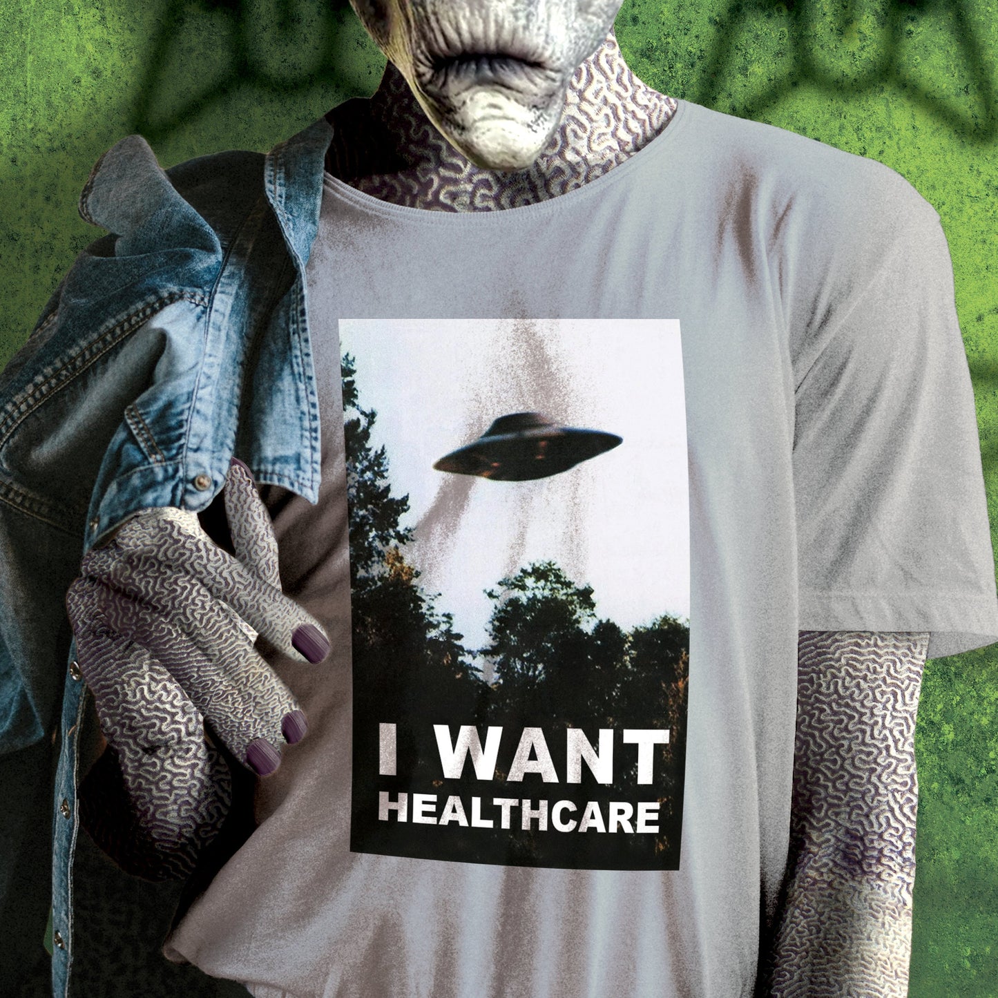 Alien Shirt X-Files Poster Believe Grusch Shirt Healthcare Universal Extraterrestrial Shirt UFO UAP Sighting Shirt Abduction NHI non human