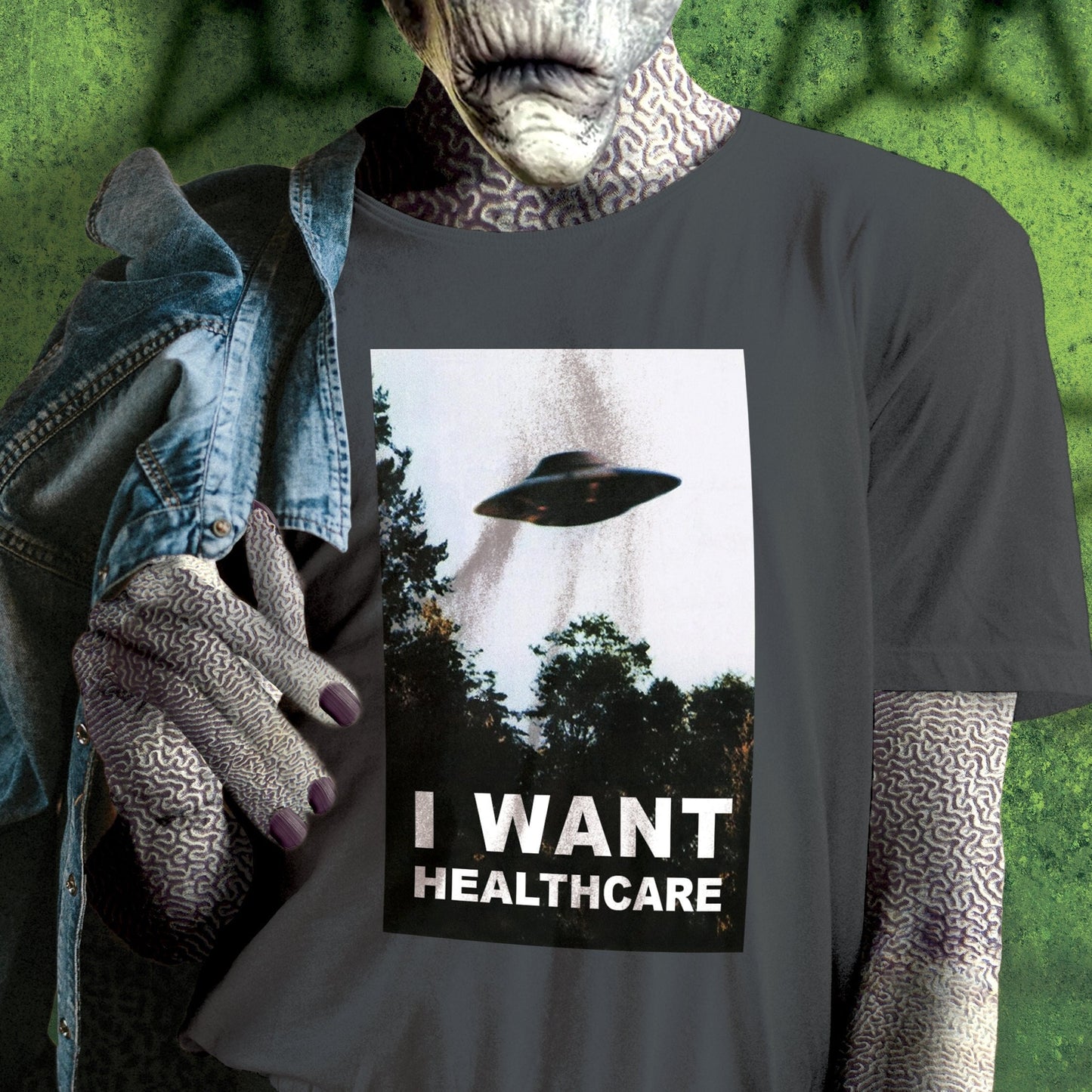 Alien Shirt X-Files Poster Believe Grusch Shirt Healthcare Universal Extraterrestrial Shirt UFO UAP Sighting Shirt Abduction NHI non human