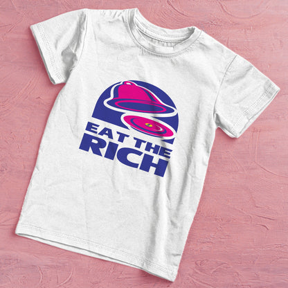 Socialist t-shirt Eat the Rich Shirt for Pro-Labor tshirt for Anti-Capitalist Funny T Shirt Gift for Socialists and Progressives Bell Taco