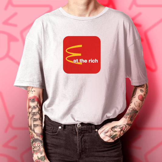 Socialist t-shirt Eat the Rich Shirt for Pro-Labor tshirt for Anti-Capitalist Funny T Shirt Gift for Socialists and Progressives Burger