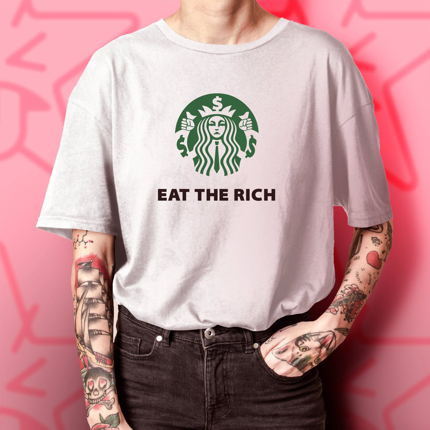 Socialist t-shirt Eat the Rich Shirt for Coffee Lover tshirt for Anti-Capitalist Funny T Shirt Gift for Socialists and Progressives Labor