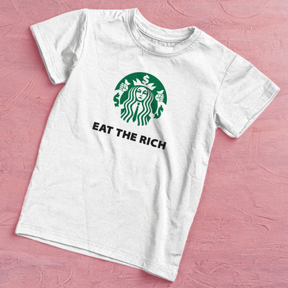 Socialist t-shirt Eat the Rich Shirt for Coffee Lover tshirt for Anti-Capitalist Funny T Shirt Gift for Socialists and Progressives Labor