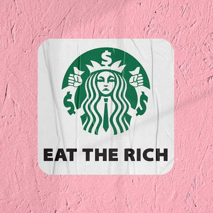 Socialist Sticker Eat the Rich Sticker for Laptop Anti-capitalist Sticker for Water bottle Leftist Sticker for Coffee Lover Progressive