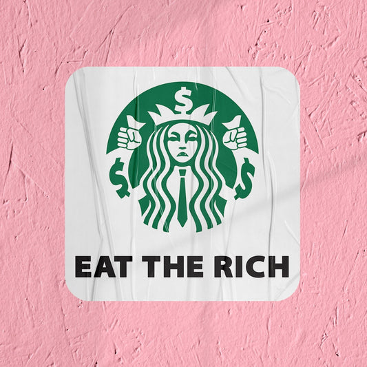Socialist Sticker Eat the Rich Sticker for Laptop Anti-capitalist Sticker for Water bottle Leftist Sticker for Coffee Lover Progressive