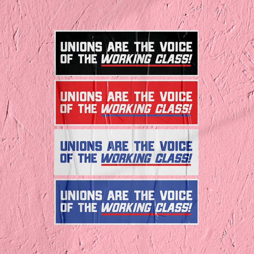 Union Sticker Voice of the Working Class Sticker Union Labor Movement Solidarity Sticker for Working Class Leftist Socialist Eat the Rich