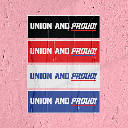 Union Sticker Union and Proud Sticker Union Labor Movement Solidarity Sticker for Working Class Leftist Sticker Socialist Eat the Rich
