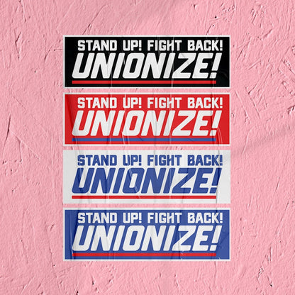 Union Sticker Fight Back Sticker Union Labor Movement Solidarity Sticker for Working Class Leftist Eat the Rich Sticker class warfare decal
