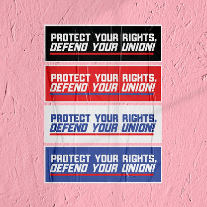 Union Sticker Protect Your Rights Sticker Union Labor Movement Solidarity Sticker for Working Class Leftist Eat the Rich Sticker class war