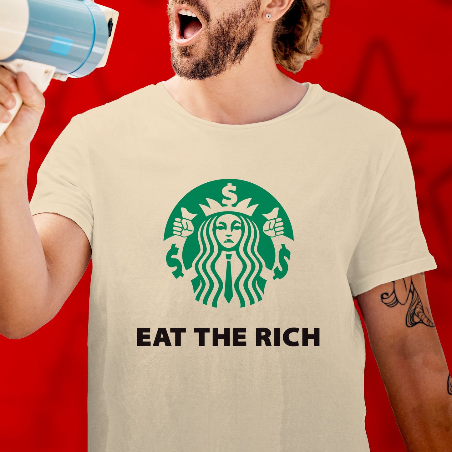 Eat the Rich Shirt Political Anti Capitalist tshirt Leftist Gift Socialist Communist tshirt Anarchist punk revolution Labor Union Solidarity