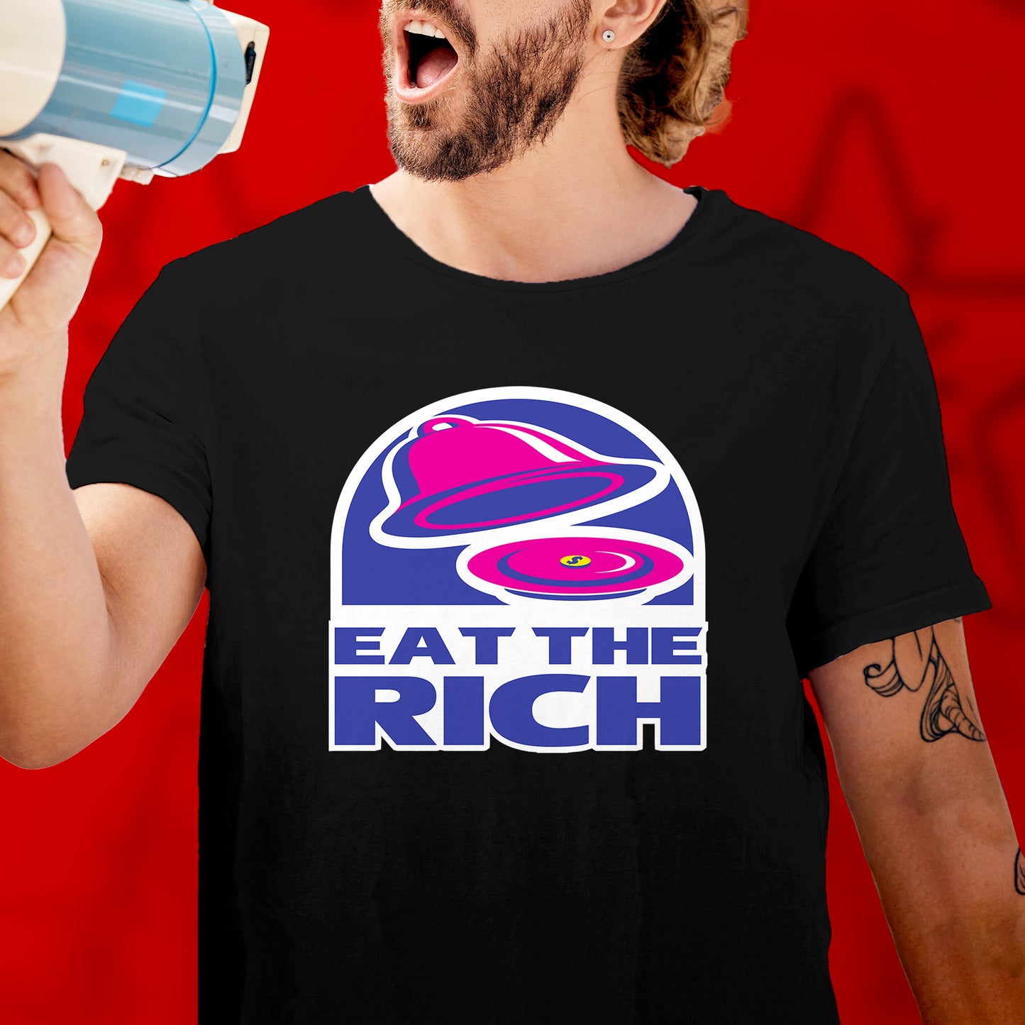 Eat the Rich Shirt Political Anti Capitalist tshirt Leftist Gift Socialist Communist tshirt Anarchist punk revolution Labor Union Solidarity