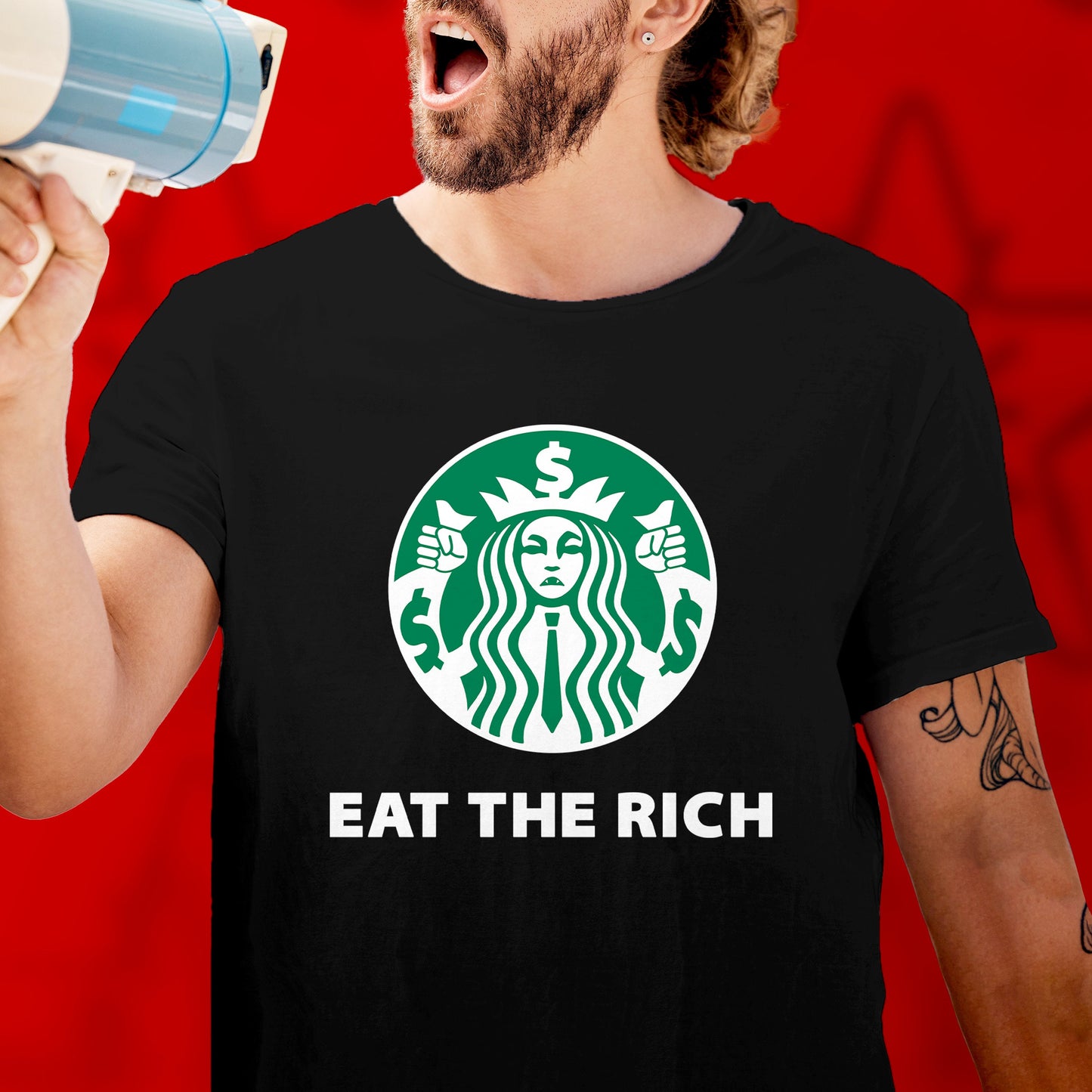 Eat the Rich Shirt Political Anti Capitalist tshirt Leftist Gift Socialist Communist tshirt Anarchist punk revolution Labor Union Solidarity